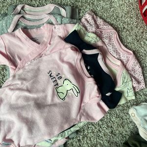 Pink Gerber onesies